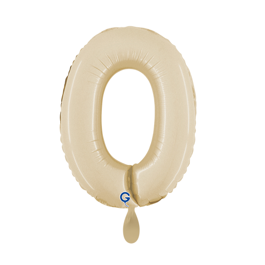 1 Ballon XS - Nummer 0 - Satijncrème