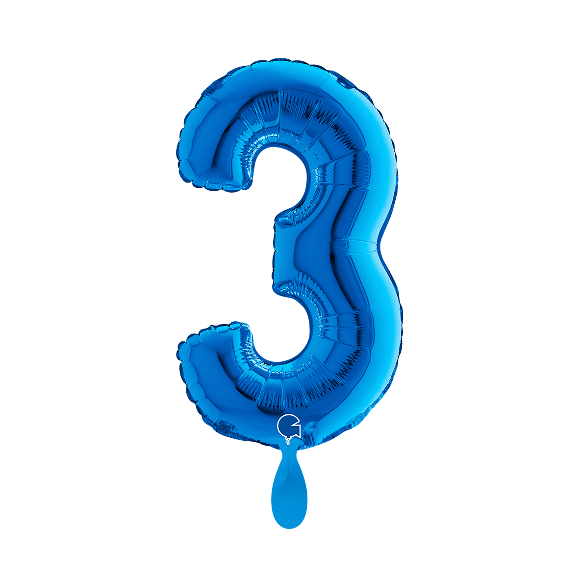 1 Ballon XS – Nummer 3 – Blauw