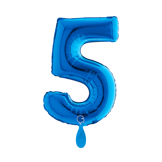 1 Ballon XS - Nummer 5 - Blauw
