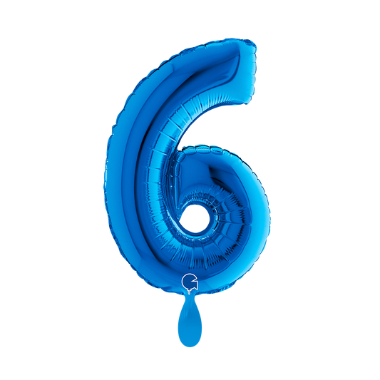1 Ballon XS - Nummer 6 - Blauw
