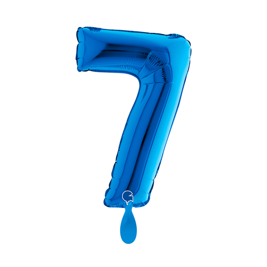 1 Ballon XS - Nummer 7 - Blauw