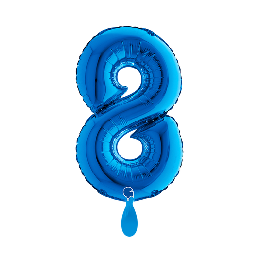 1 Ballon XS - Nummer 8 - Blauw