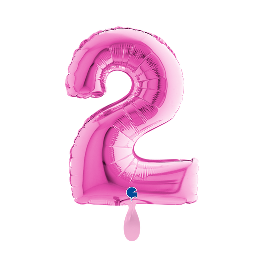 1 Ballon XS - Nummer 2 - Fuchsia