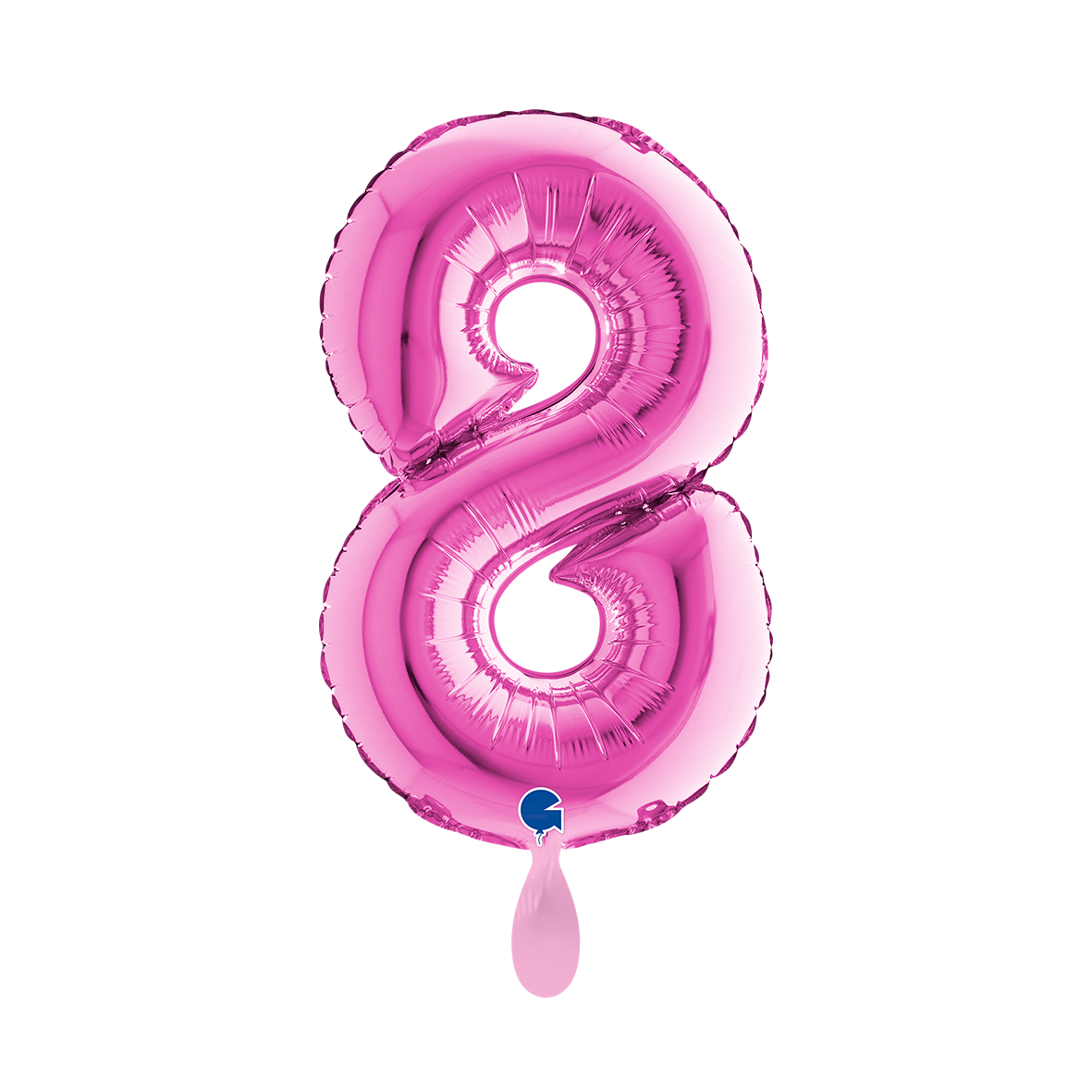 1 Ballon XS - Zahl 8 - Fuchsie