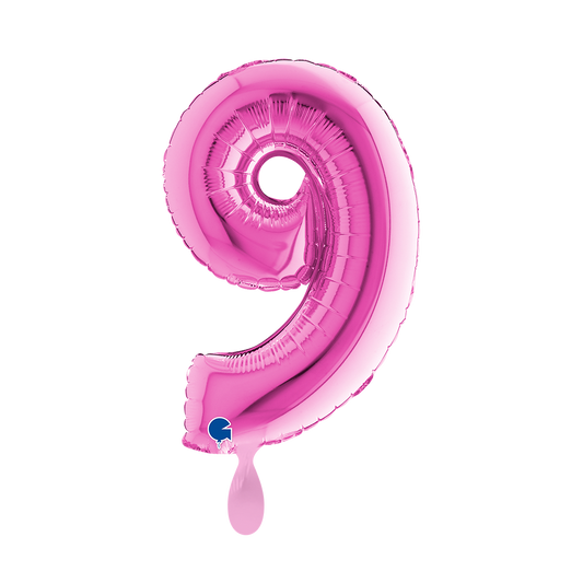 1 Ballon XS - Nummer 9 - Fuxia