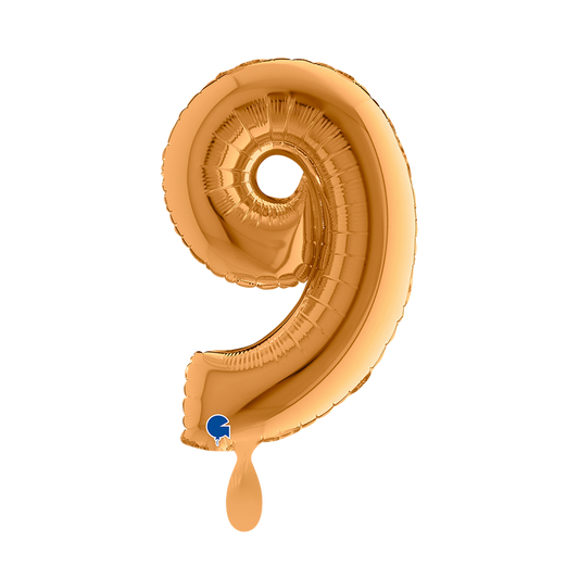 1 Ballon XS - Nummer 9 - Goud