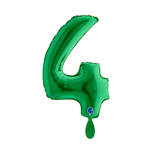 1 Ballon XS - Cijfer 4 - Groen