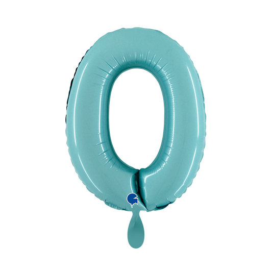 1 Ballon XS - Nummer 0 - Pastelblauw