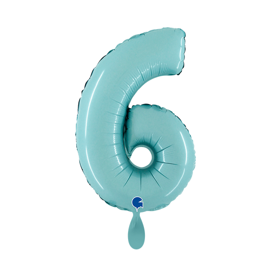 1 Ballon XS - Nummer 6 - Pastelblauw