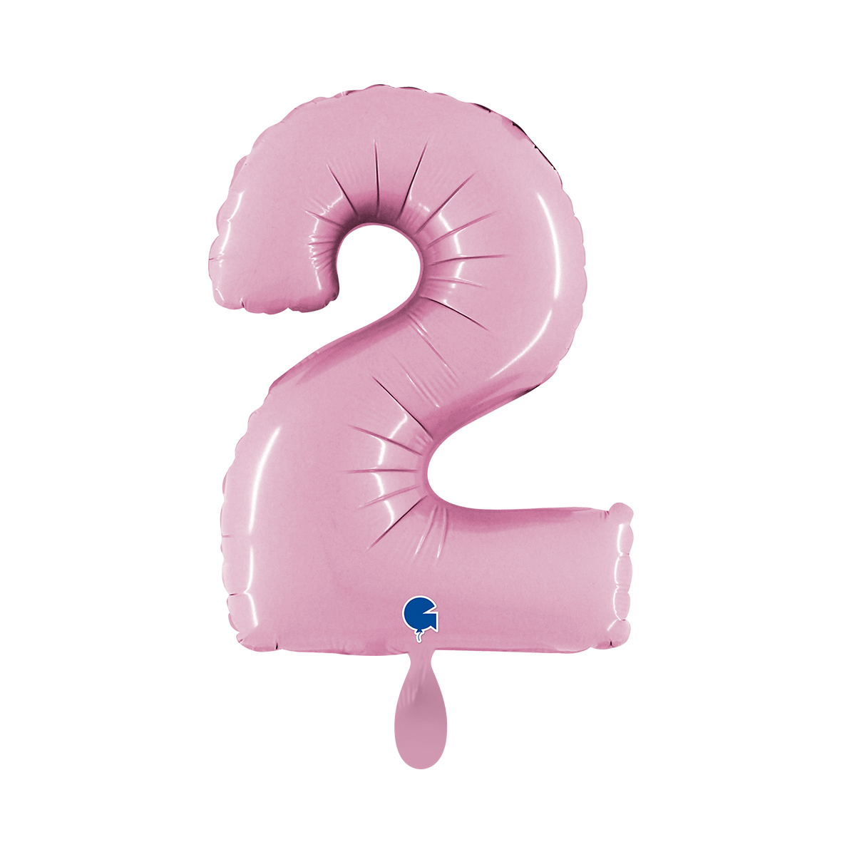 1 Ballon XS - Nummer 2 - Pastelroze