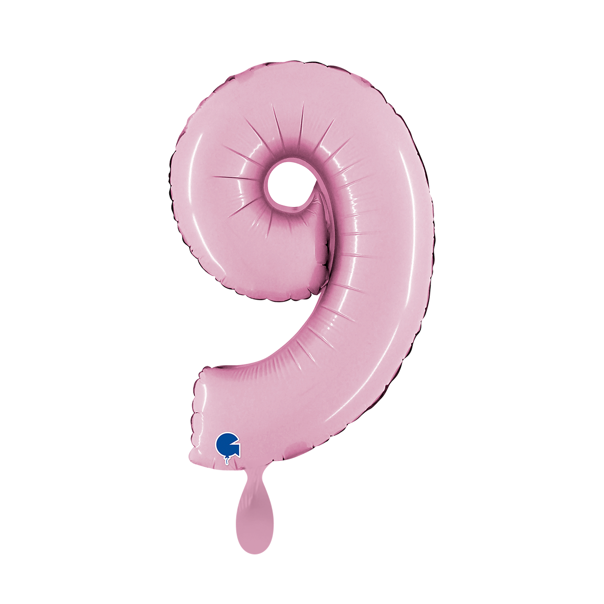 1 Ballon XS - Nummer 9 - Pastelroze