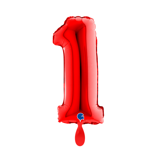 1 Ballon XS - Nummer 1 - Rot