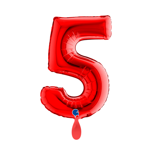 1 Ballon XS - Nummer 5 - Rood