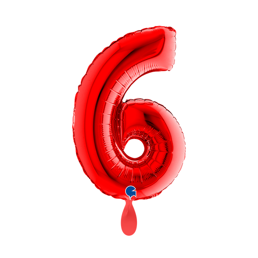 1 Ballon XS - Nummer 6 - Rot