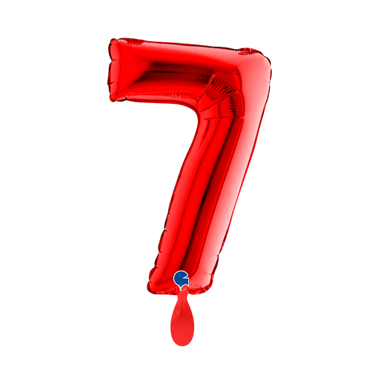 1 Ballon XS - Nummer 7 - Rot