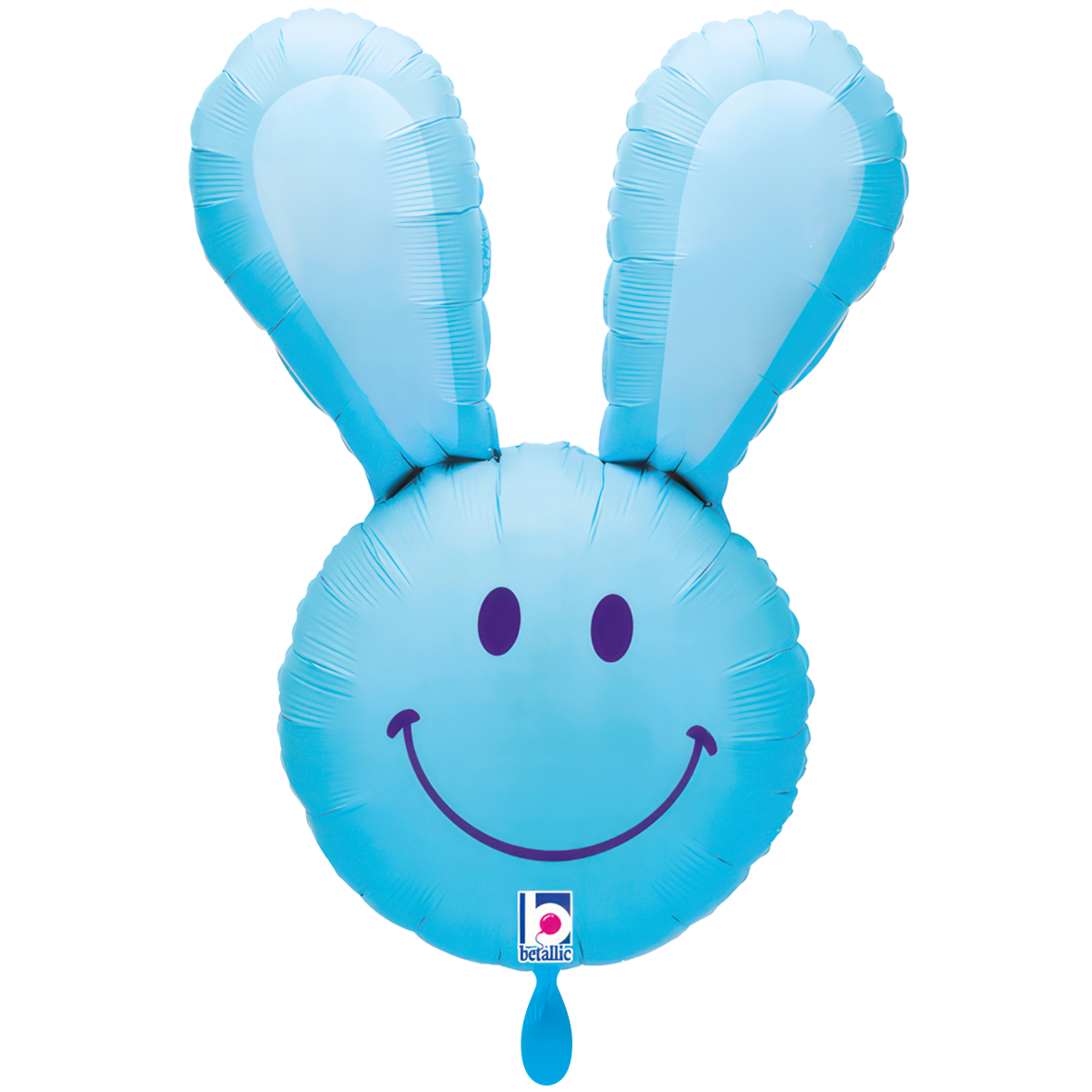 1 Ballon XXL - Smiley Konijn Blauw