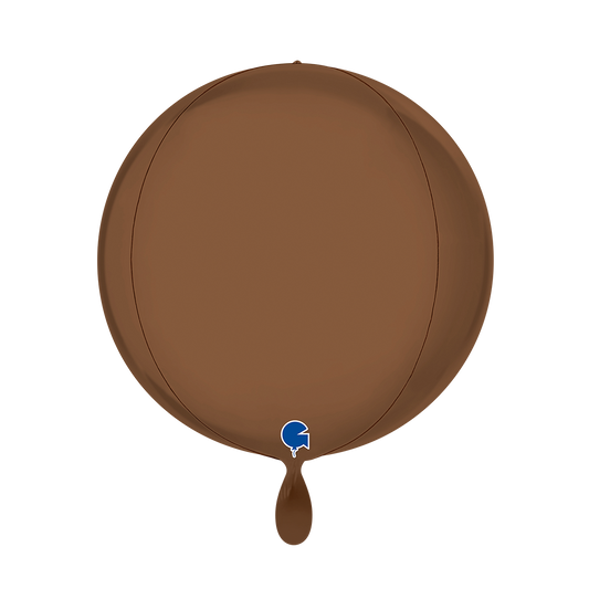 1 Ballon 4D - Globe - Satijn Chocolade