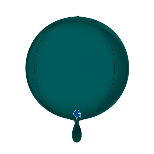 1 Ballon 4D - Globe - Satijn Smaragdgroen