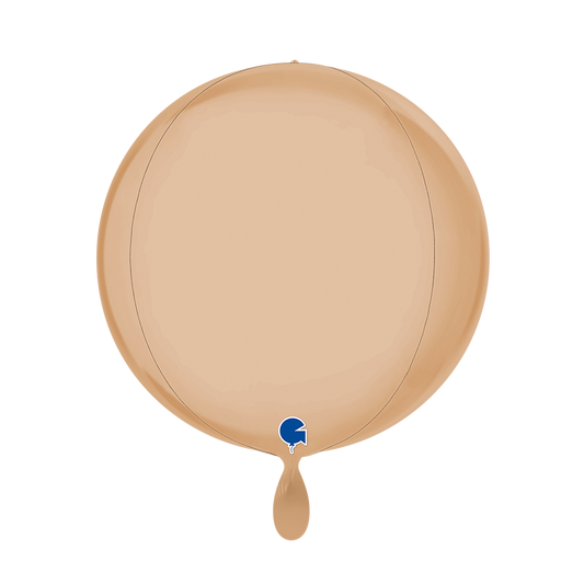 1 Ballon 4D - Globe - Satijn Nude