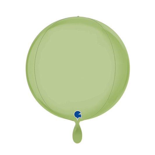 1 Ballon 4D - Globe - Satijn Olijfgroen