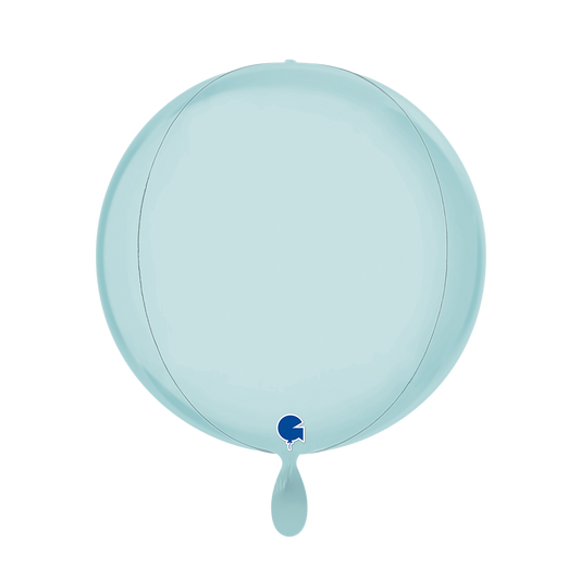 1 Ballon 4D – Wereldbol – Satijn Pastelblauw