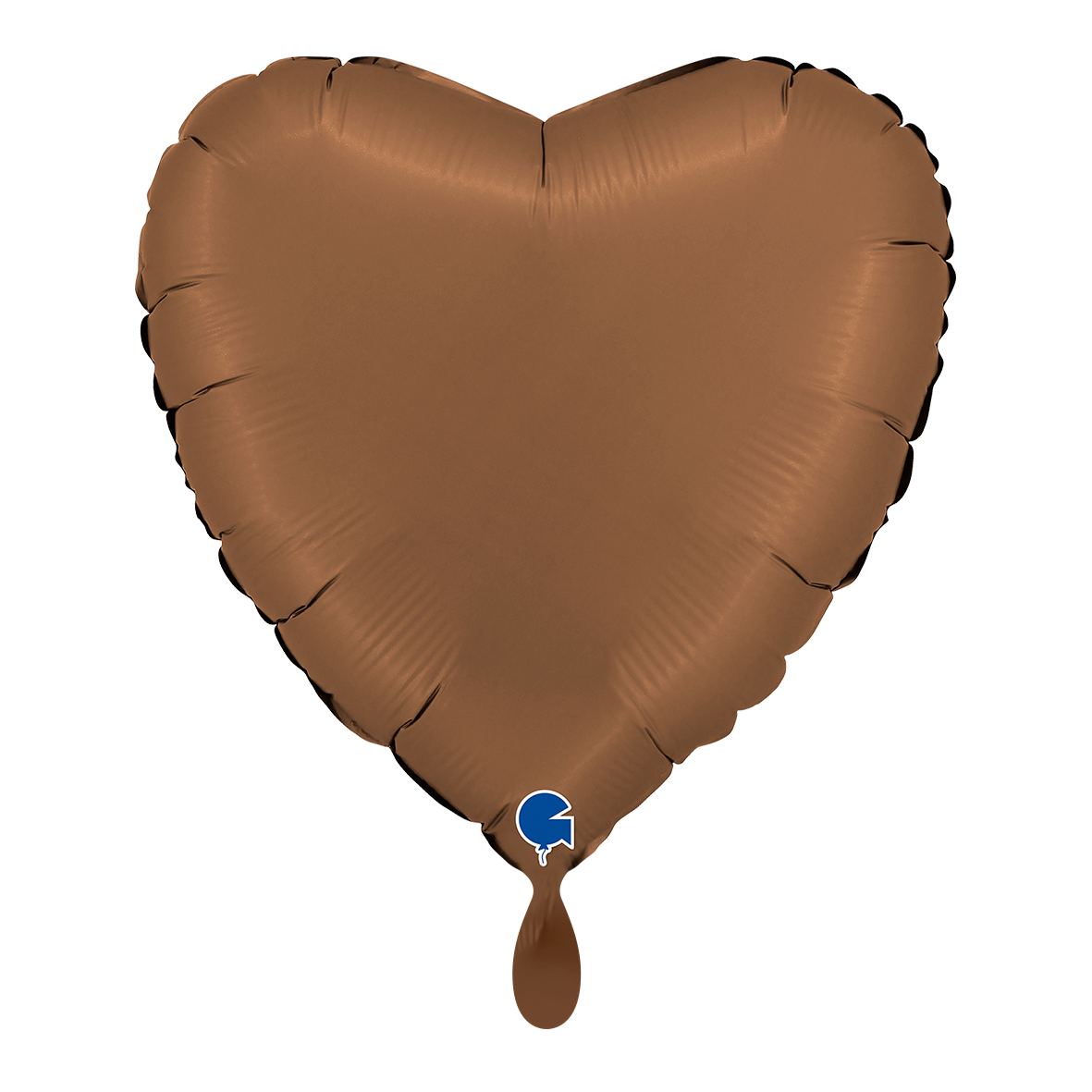1 Ballon - Hart - Satijn Chocolade