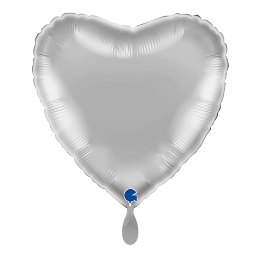 1 Ballon - Hart - Zilver