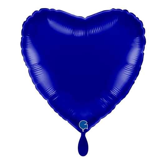 1 Ballon - Hart - Blauw Capri