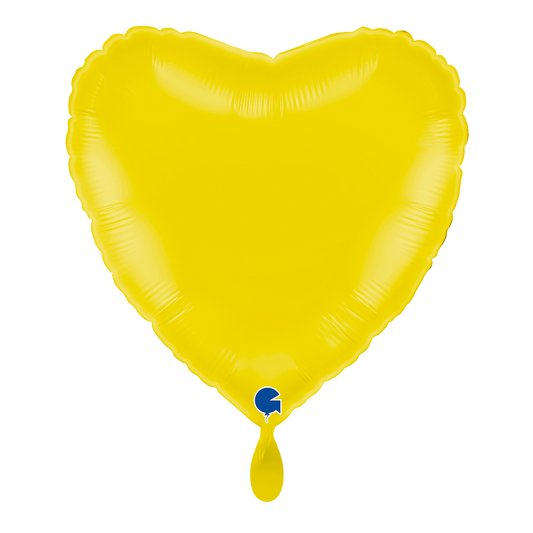 1 Ballon - Hart - Pastelgeel