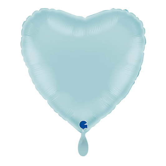 1 Ballon - Hart - Pastelblauw