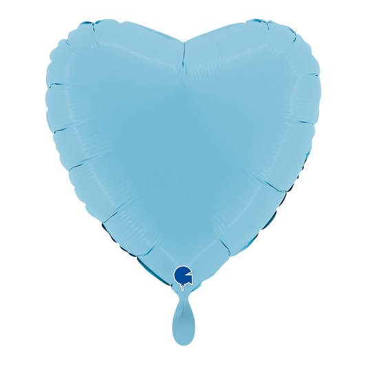 1 ballon - hart - matblauw