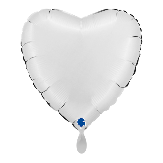 1 Ballon - Hart - Satijnwit
