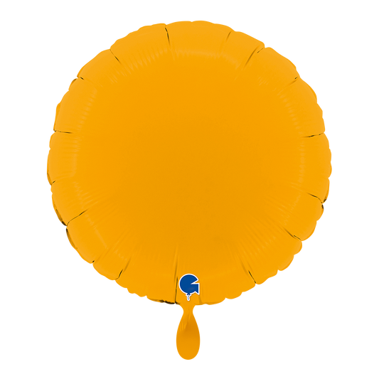 1 Ballon - Rond - Mat Okergeel