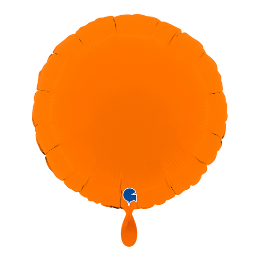 1 Ballon - Rond - Mat Oranje