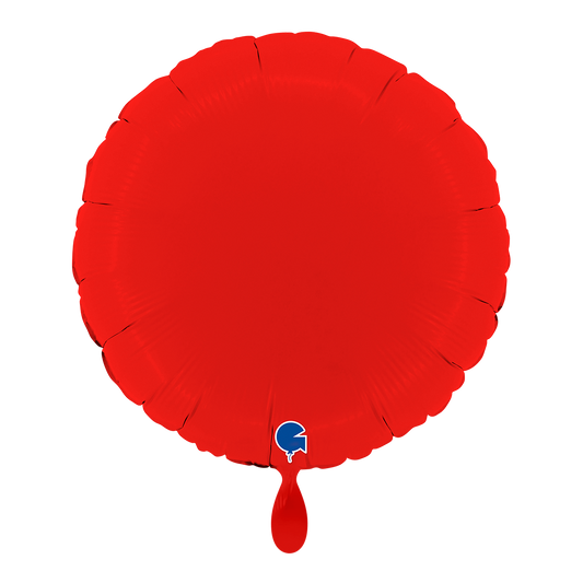 1 Ballon - Rond - Mat Rood