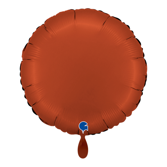 1 Ballon - Rond - Satijnsteenrood