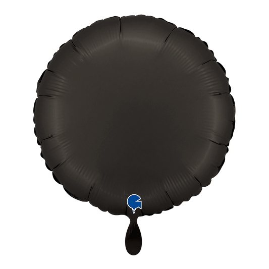 1 Ballon - Rond - Satijn Fumé Zwart