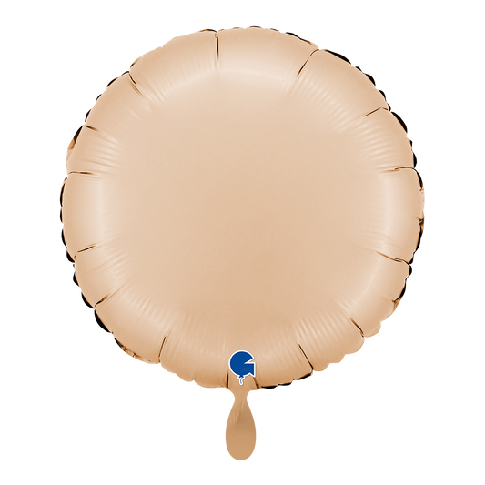 1 Ballon - Rond - Satijn Nude