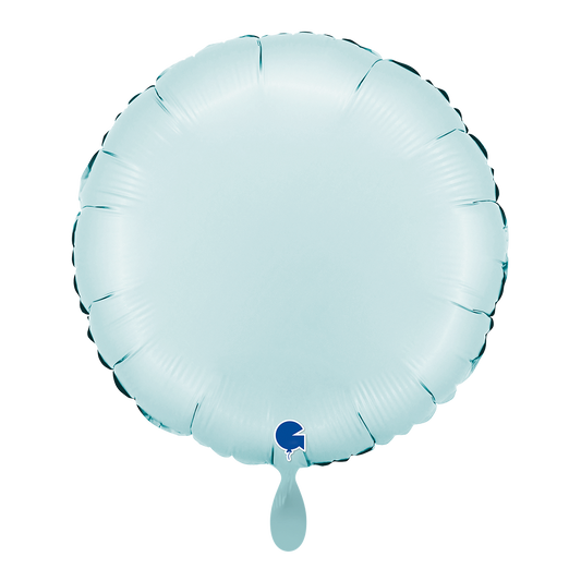 1 Ballon - Rond - Satijn Pastelblauw