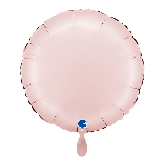 1 Ballon - Rond - Satijn Pastelroze