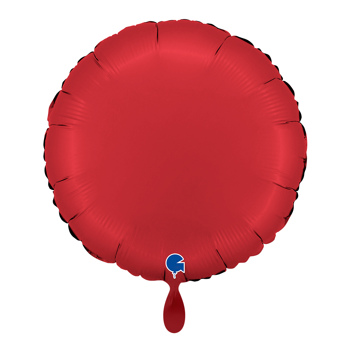 1 Ballon - Rond - Satijn Robijnrood