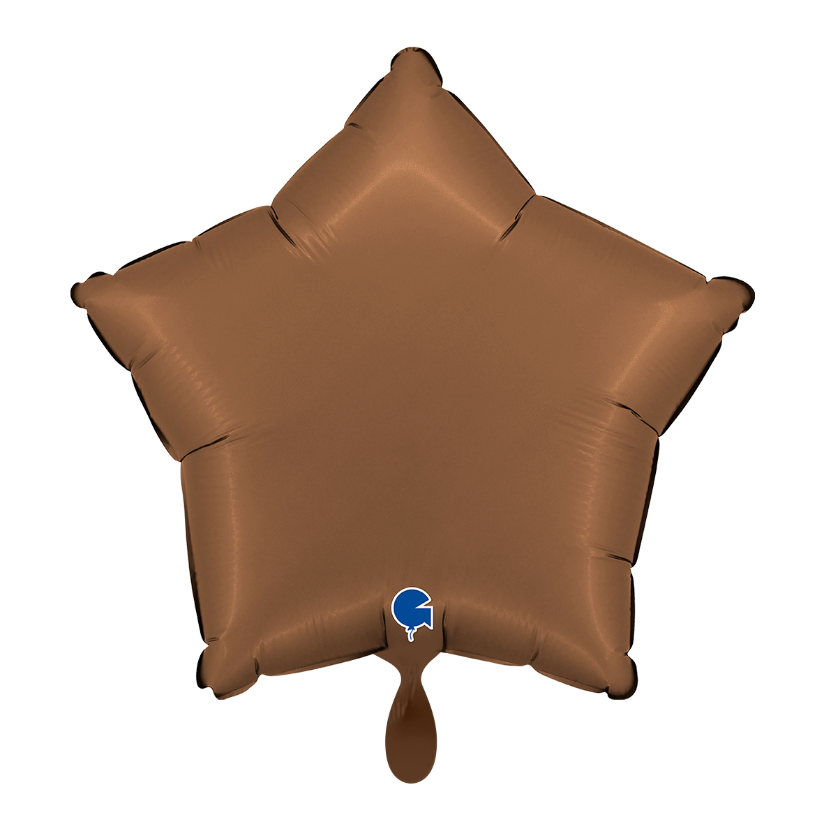 1 Ballon - Ster - Satijn Chocolade