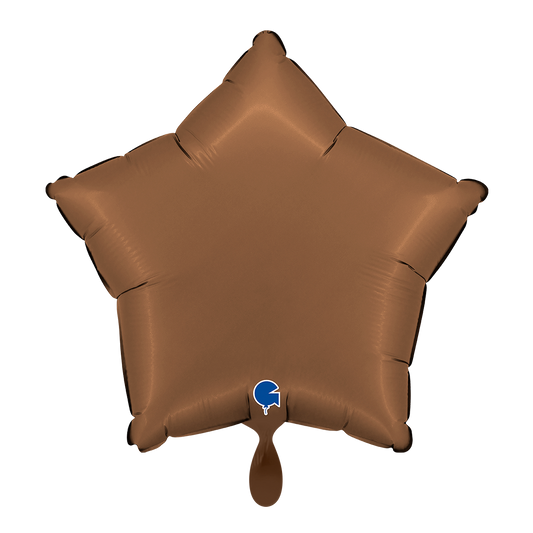 1 Ballon - Ster - Satijn Chocolade