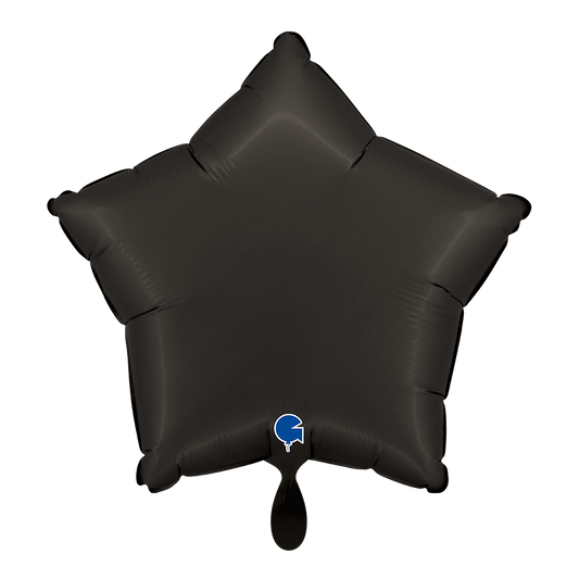 1 Ballon - Stern - Satin Fumé Schwarz