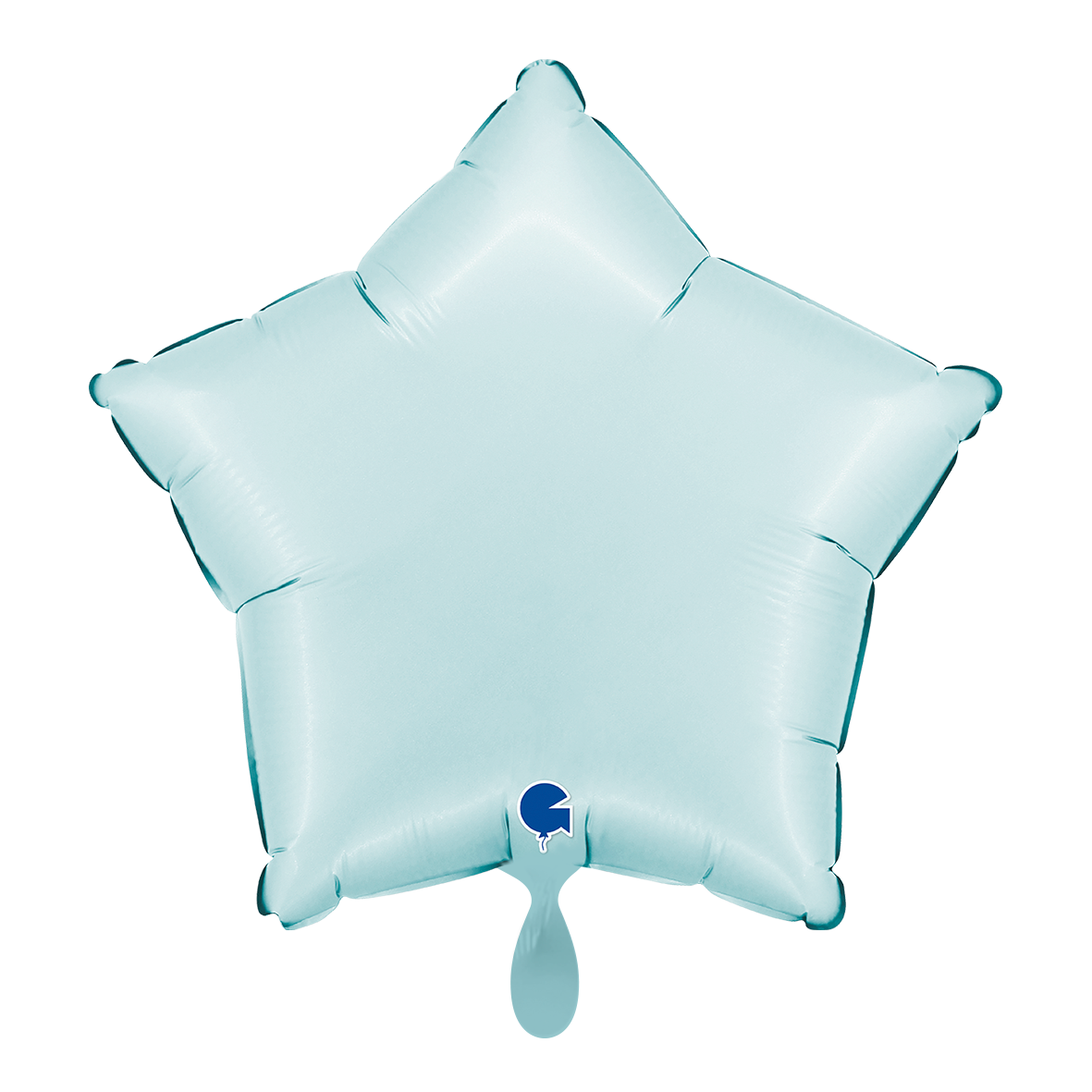 1 Ballon - Stern - Satin Pastellblau