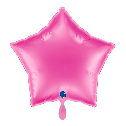 1 Ballon - Ster - Fuxia