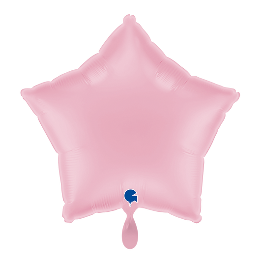 1 ballon – ster – pastelroze