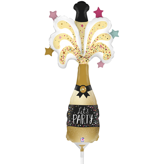 10 Miniballonnen Luchtgevuld - Party Champagne (Onverpakt)