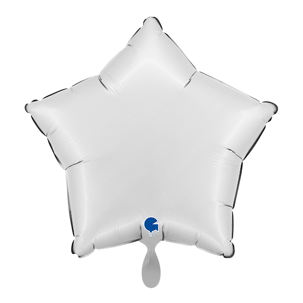 1 Ballon - Ster - Satijnwit