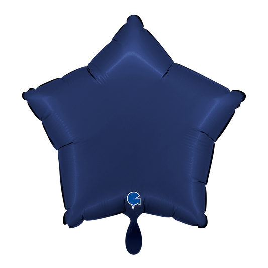 1 Ballon - Stern - Satin Navy Blau